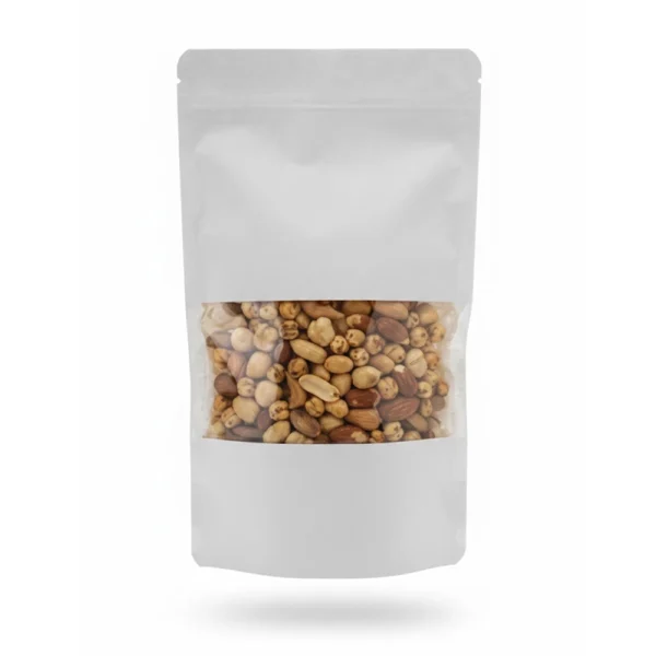 Beyaz Kraft Pencereli Kilitli Doypack