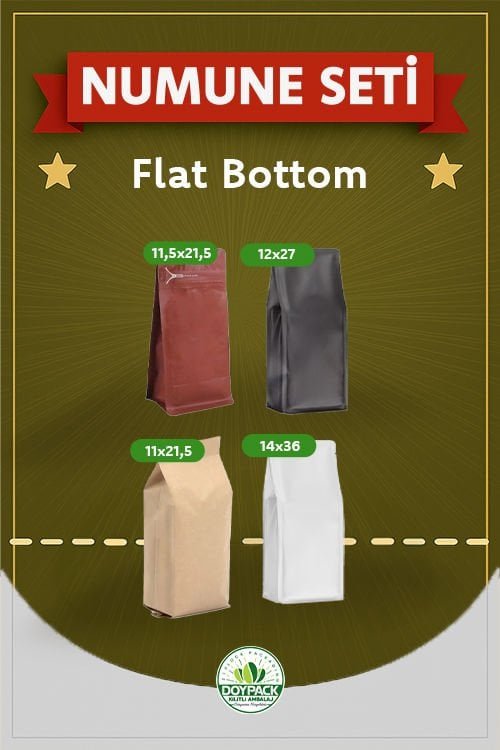 Kraft Metalize Flat Bottom Numune Seti