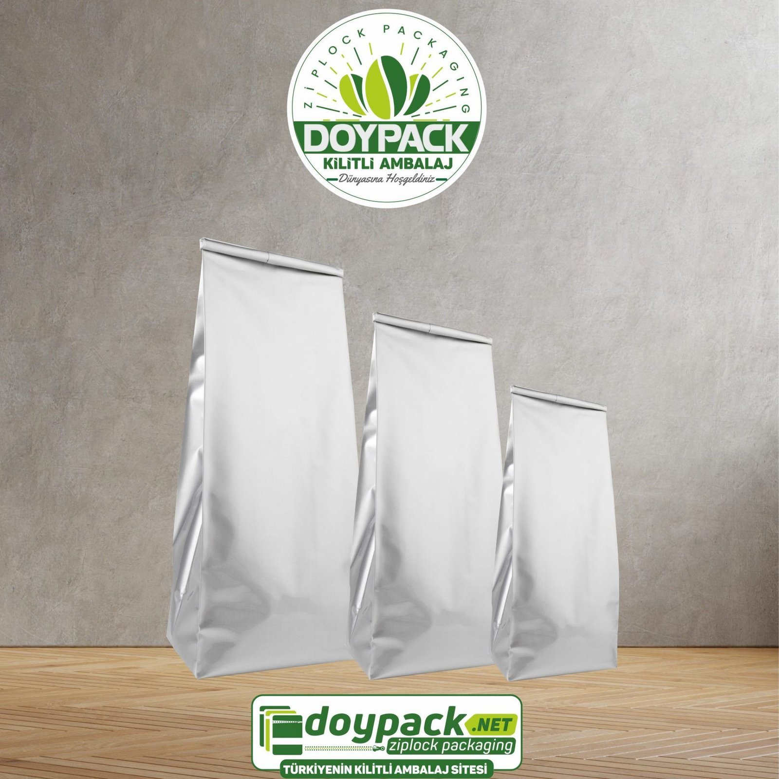 Gri Alüminyum Yan Körüklü Torba - Görsel 3