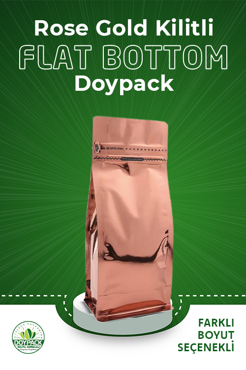 Rose Gold Kilitli Metalize Flat Bottom - Görsel 2