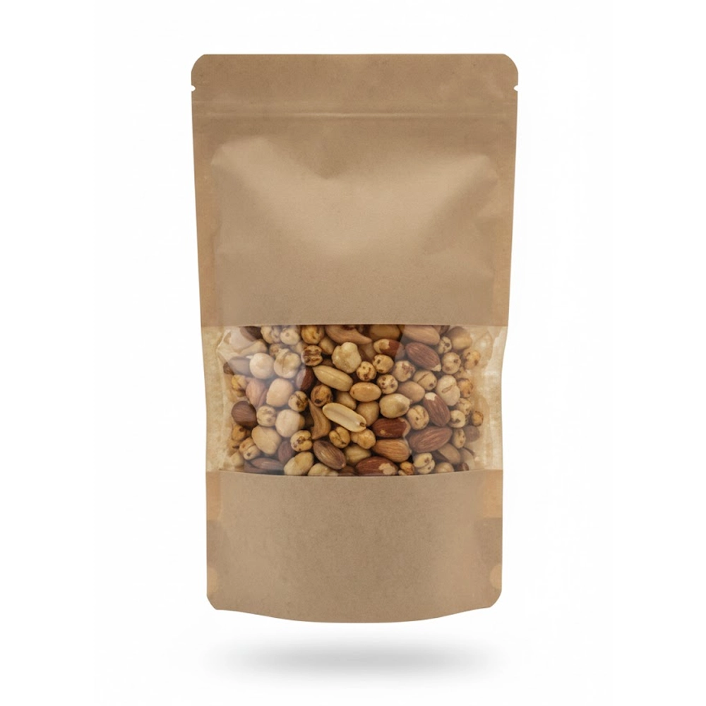 Kraft Pencereli Kilitli Doypack