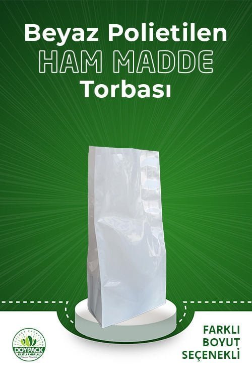 Beyaz Polietilen Ham Madde Torbası - Görsel 2