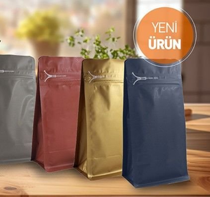 Bordo Kilitli Flat Bottom Buradan Açınız Torba 11x21+4 Cm 250 Gr - Görsel 3