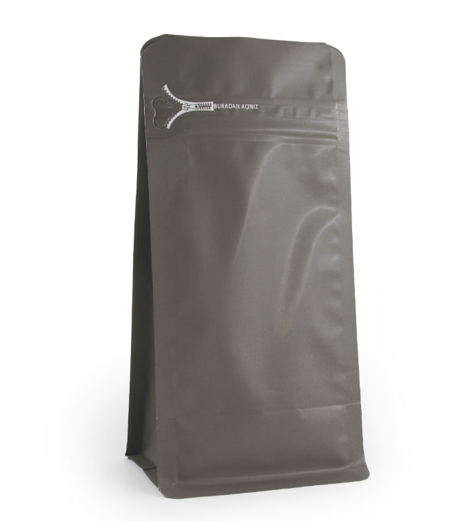 Gri Kilitli Flat Bottom Buradan Açınız Torba 11x21+4 Cm 250 Gr - Görsel 2