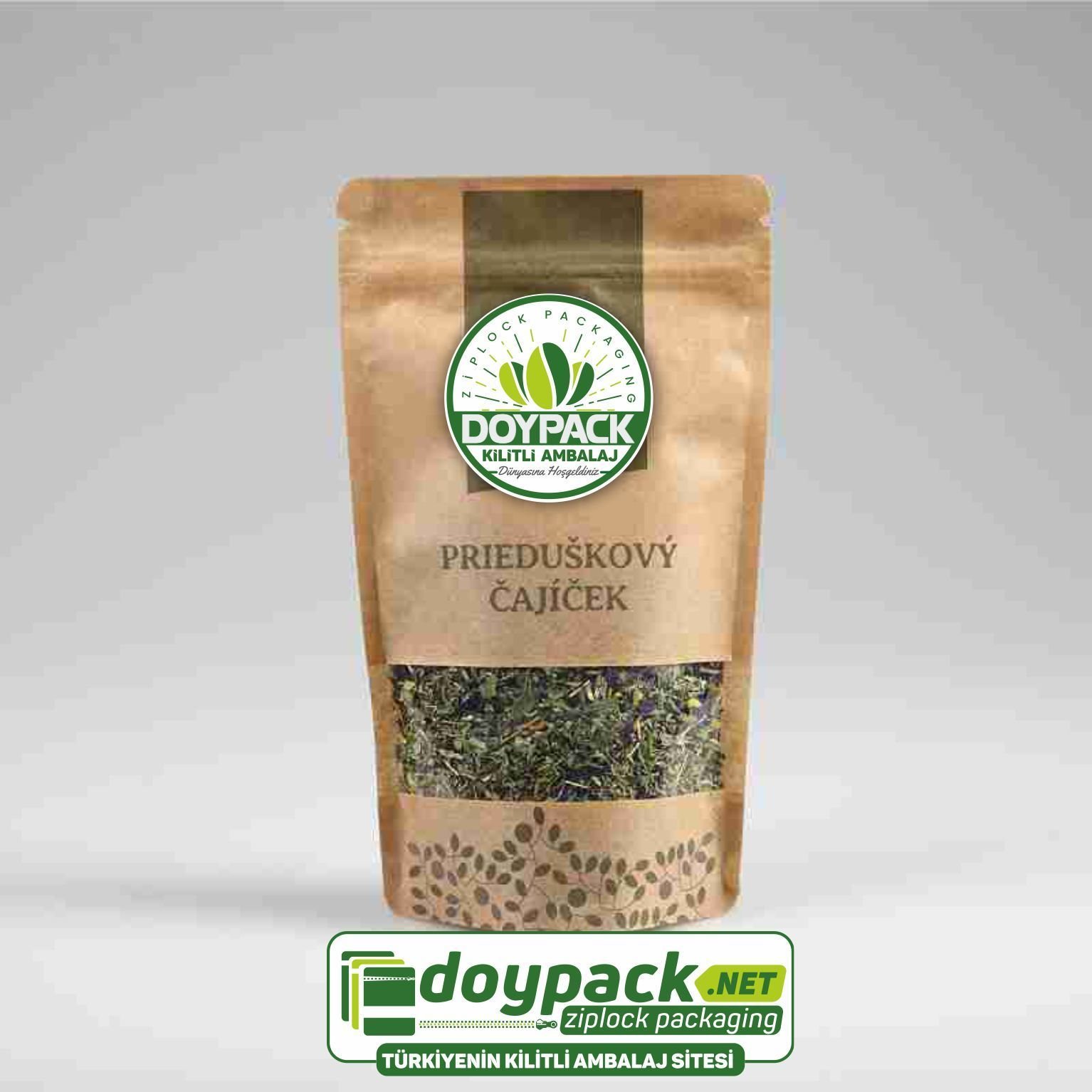 Kraft Pencereli Kilitli Doypack - Görsel 5