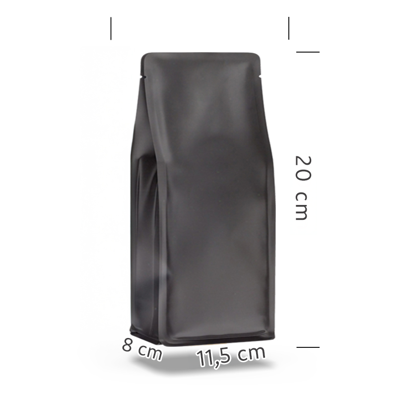 Mat Siyah Metalize Flat Bottom - Görsel 4