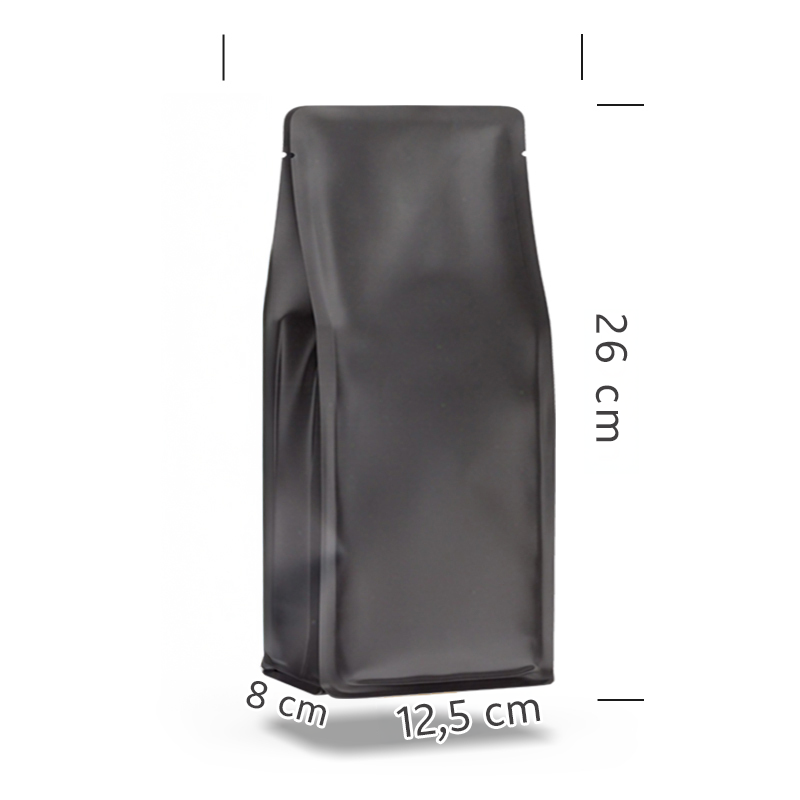 Mat Siyah Metalize Flat Bottom - Görsel 5