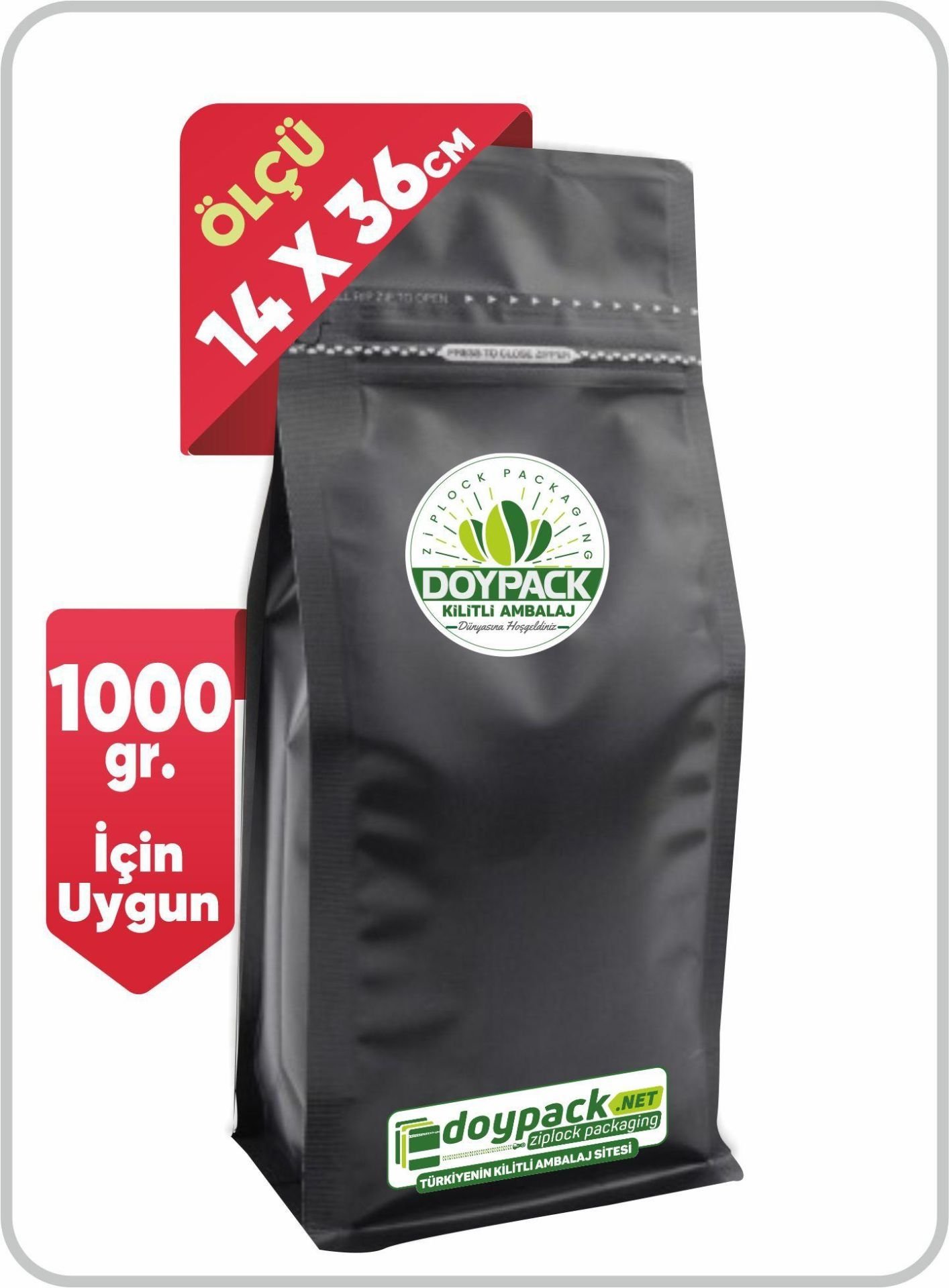 Mat Siyah Kilitli Metalize Flat Bottom - Görsel 3