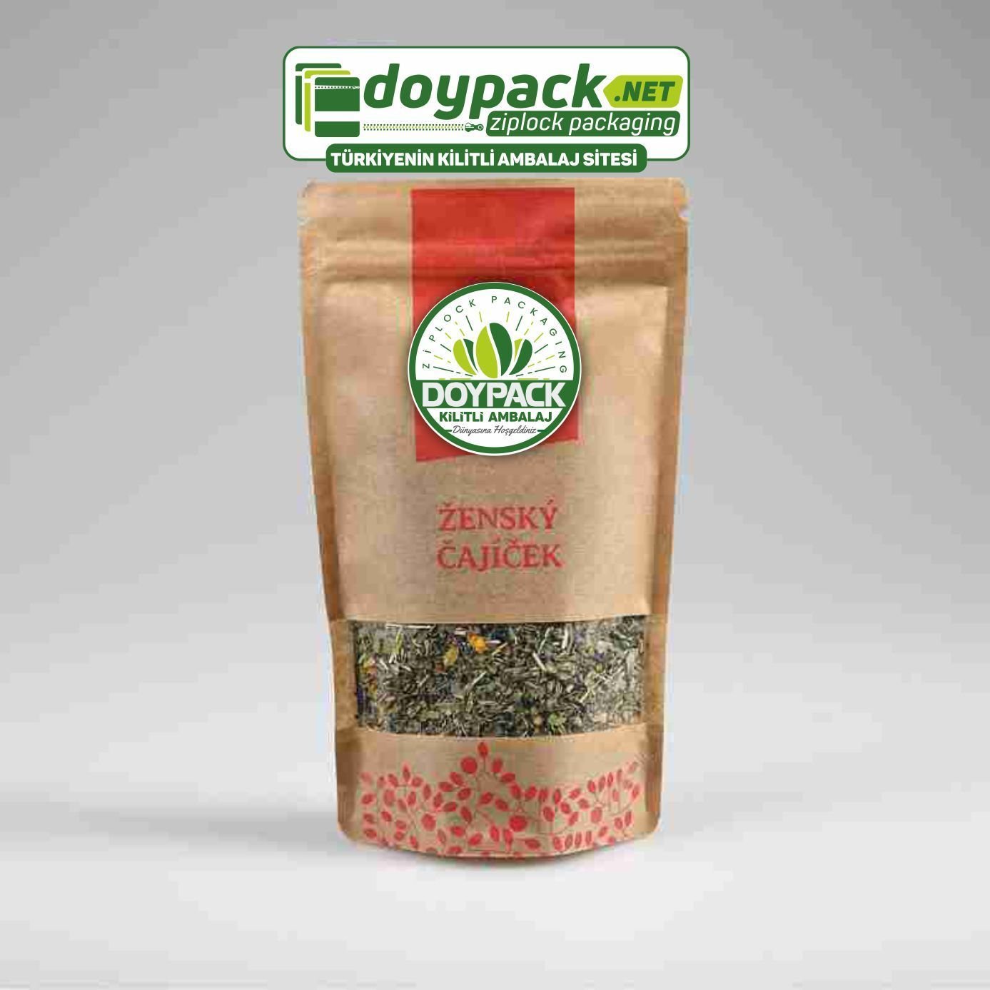 Kraft Pencereli Kilitli Doypack - Görsel 8