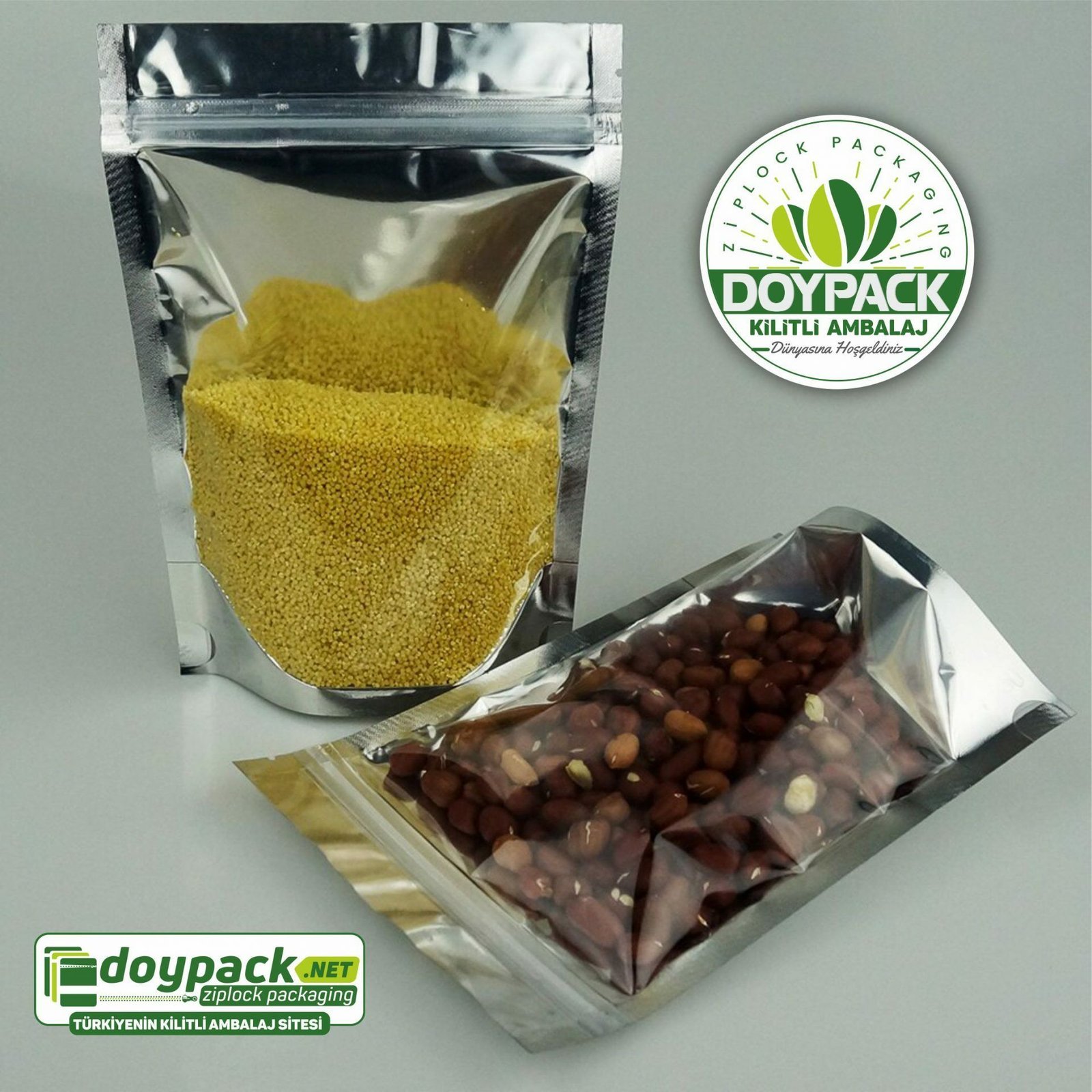 Şeffaf Metalize Gümüş Doypack - Görsel 8