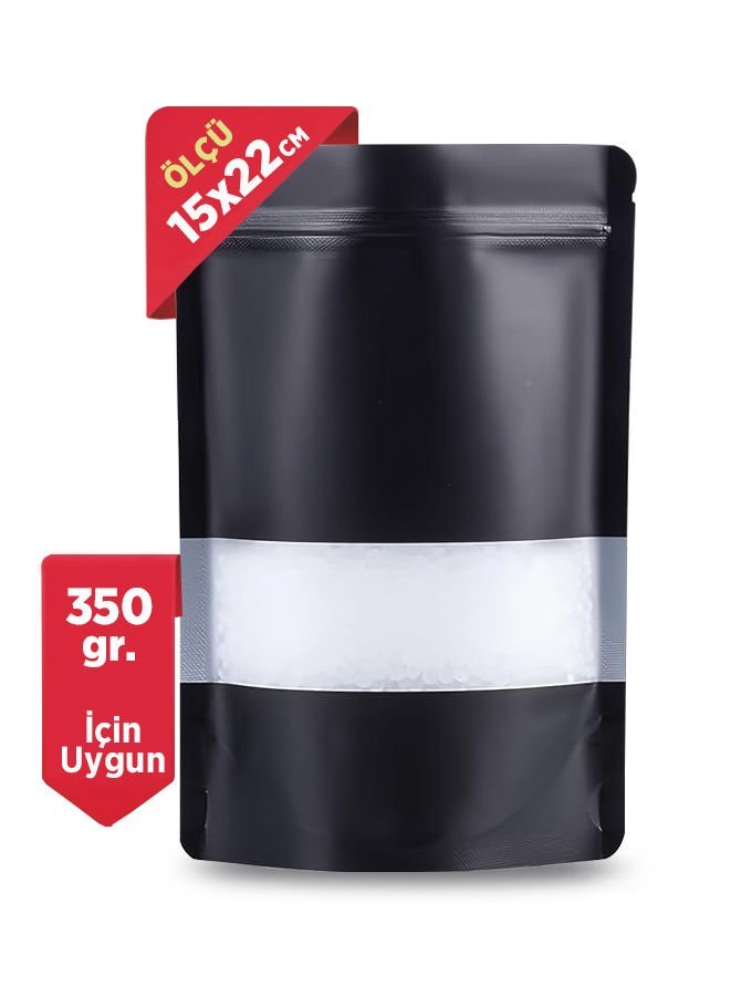 Siyah Şeffaf Pencereli Doypack - Görsel 2