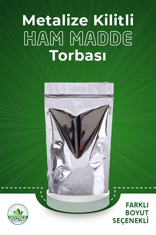 Metalize Kilitli Ham Madde Torbası